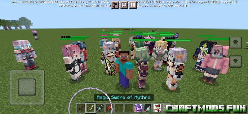 Free Download Anime characters Mod Minecraft PE 1.20 for Android, iOS