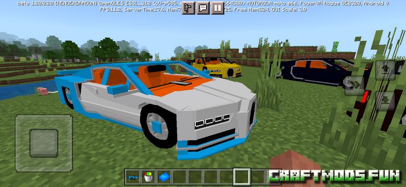 Bugatti Chiron Mod Minecraft PE 1.20, 1.19.83 for Android, iOS