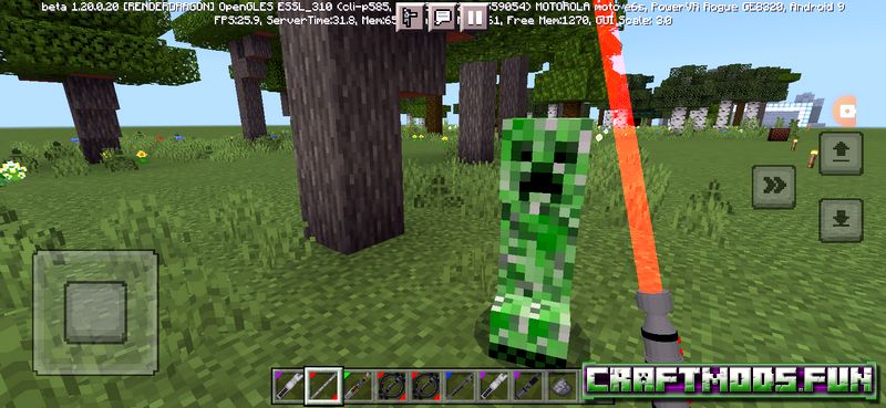 Free Download Lights Sabers Mod MCPE for Android, iOS, Windows 10