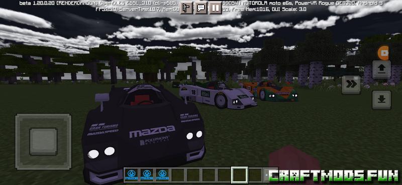 Mazda 787 Mod Minecraft PE 1.20, 1.19.83 for iOS, Android