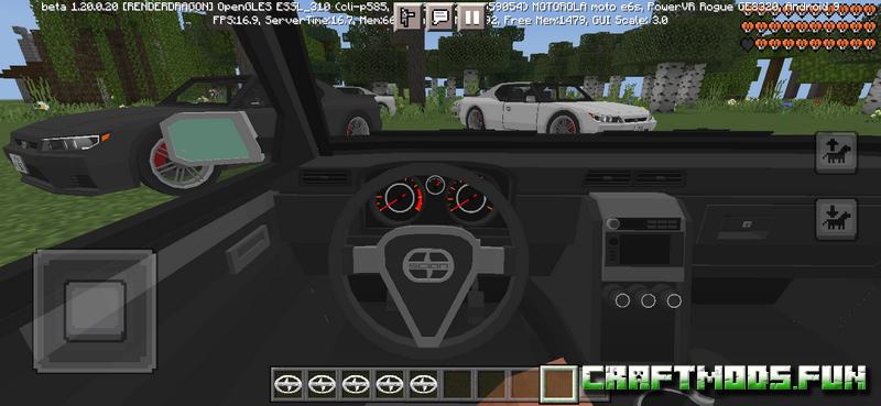 Download Mod Vehicles Scion tC Minecraft PE 1.20 for Android