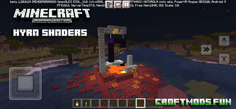 Hyra Shaders pack Minecraft PE 1.20, 1.19.83 for Android, iOS