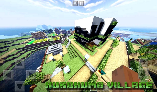 Kurokuma Village Map on Minecraft PE, Windows 10