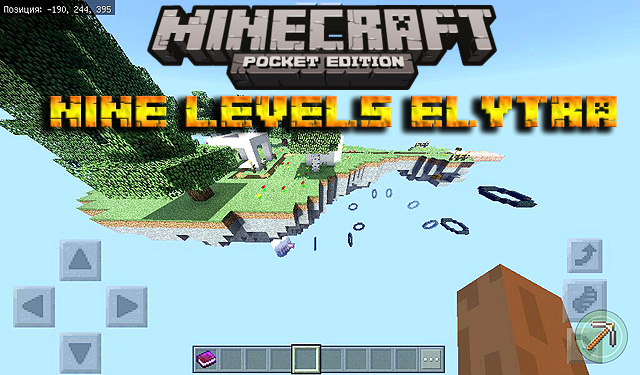 Nine Levels Elytra map on Minecraft PE, Windows 10