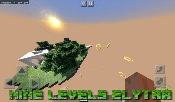 Nine Levels Elytra map on Minecraft PE, Windows 10