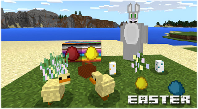 Easter mod on Minecraft PE, Windows 10