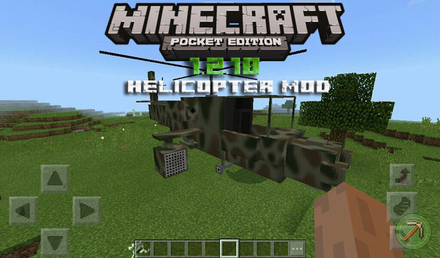 Helicopter mod for Minecraft PE 1.2.10