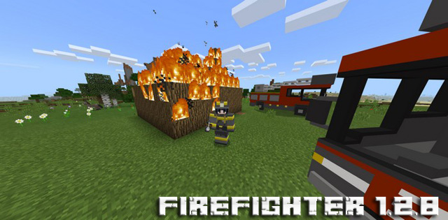 Download MCPE mod Firefighter 1.2.8 for Android