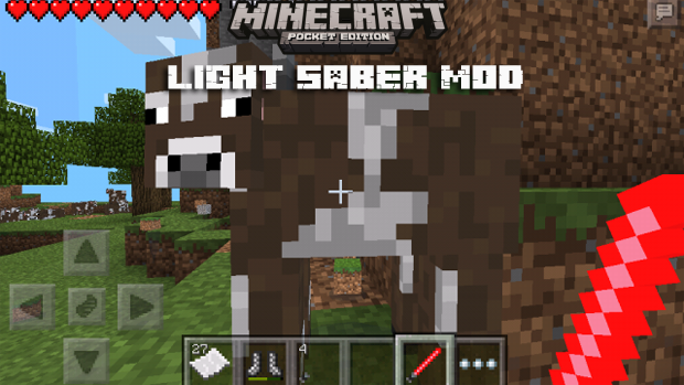 Mod for MCPE 0.9.5 - Light Saber on Android