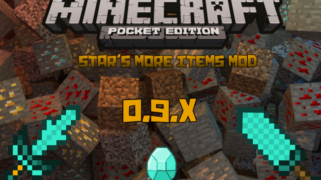 Mod script for Minecraft PE 0.9.5 for Android / iOS - More Items