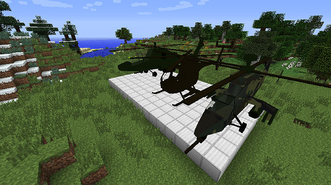Free download mod for Minecraft 1.6.2 / Helicopters