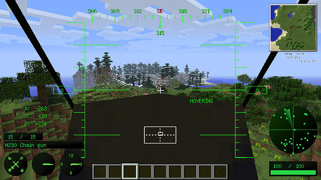 Apache Attack Helicopter - Mod for Minecraft 1.6.2