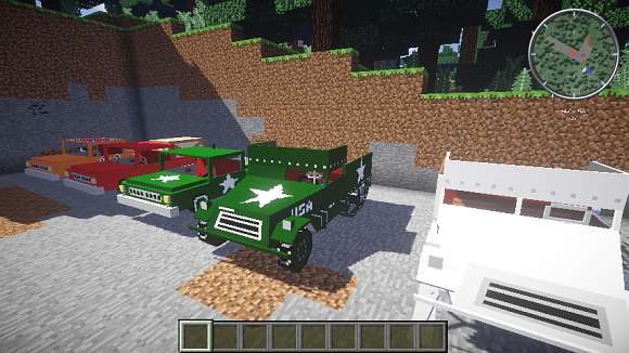 Mod on cars and weapons for Minecraft 1.7.10