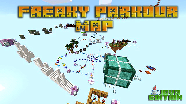 Download Parkour Freaky Map Passage for Minecraft 1.12.2