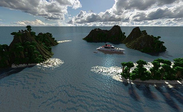 Download map for Minecraft - Yacht on the island