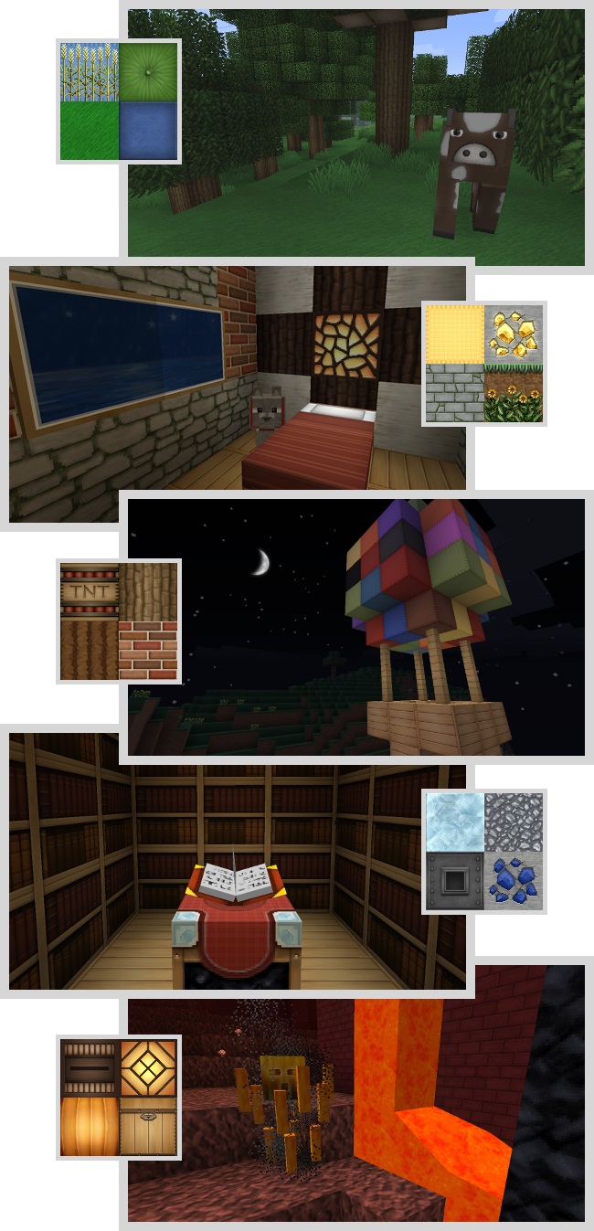 Free download textures for Minecraft / For Minecraft 1.5.2 / 1.5.1 / 1.4.7 - 64x