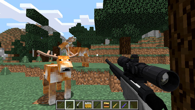 Mod on hunting with weapons for Minecraft 1.12.2