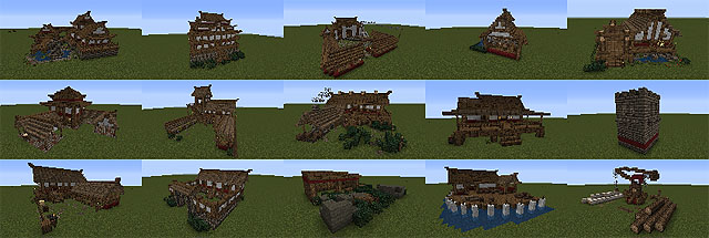 Mod for Minecraft 1.7.10 / 1.7.2 - Ready houses for the game
